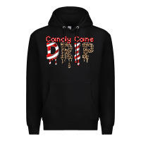 Black candy cane drip Premium Hoodie - FaDigitalArtStudio