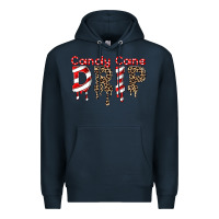 Navy candy cane drip Premium Hoodie - FaDigitalArtStudio