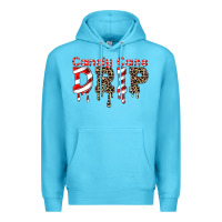 Ocean Blue candy cane drip Premium Hoodie - FaDigitalArtStudio