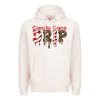 Pale Pink candy cane drip Premium Hoodie - FaDigitalArtStudio