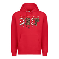 Red candy cane drip Premium Hoodie - FaDigitalArtStudio