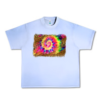 Grape Ice leopard, tie die backgraund Urban Heavy Tee - JahusDesignShop