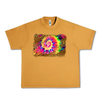 Peanut Butter leopard, tie die backgraund Urban Heavy Tee - JahusDesignShop