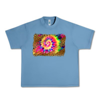 Pebble Blue leopard, tie die backgraund Urban Heavy Tee - JahusDesignShop