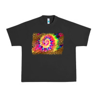 Pigment Black leopard, tie die backgraund Urban Heavy Tee - JahusDesignShop