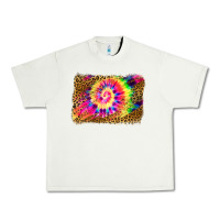 Pistachio leopard, tie die backgraund Urban Heavy Tee - JahusDesignShop