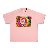 Salmon leopard, tie die backgraund Urban Heavy Tee - JahusDesignShop