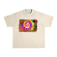 Sandshell leopard, tie die backgraund Urban Heavy Tee - JahusDesignShop
