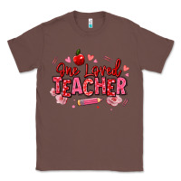 Chestnut one loved teacher afro messy bun Classic Tee - texasbilliewilder
