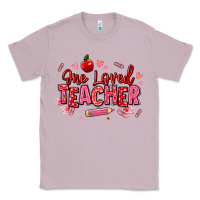 Lilac one loved teacher afro messy bun Classic Tee - texasbilliewilder