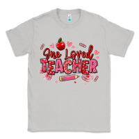 Moon Dust one loved teacher afro messy bun Classic Tee - texasbilliewilder