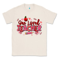 Natural one loved teacher afro messy bun Classic Tee - texasbilliewilder