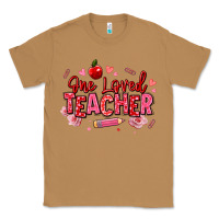 Toasted Coconut one loved teacher afro messy bun Classic Tee - texasbilliewilder
