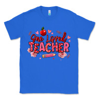 True Royal one loved teacher afro messy bun Classic Tee - texasbilliewilder