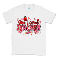 White one loved teacher afro messy bun Classic Tee - texasbilliewilder