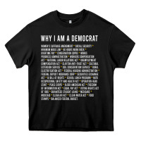 Black Why I am a Democrat cool political outfit for democrats Long Sleeve Heavy Core Tee - lanVoArt