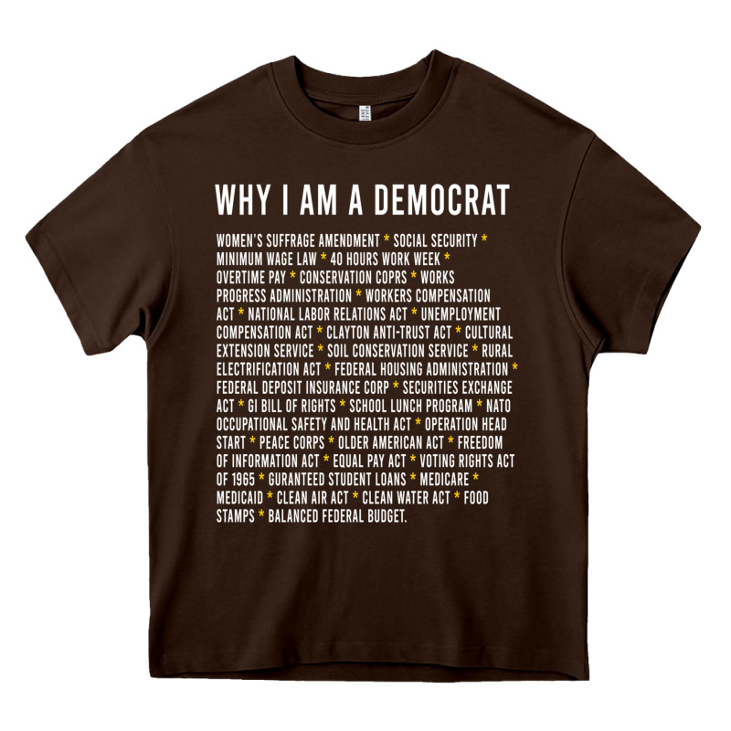 Why I Am A Democrat Cool Political Outfit For Democrats Long Sleeve Heavy Core Tee by lanVoArt | Teevron