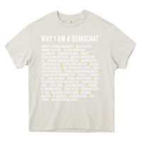 Cream Why I am a Democrat cool political outfit for democrats Long Sleeve Heavy Core Tee - lanVoArt