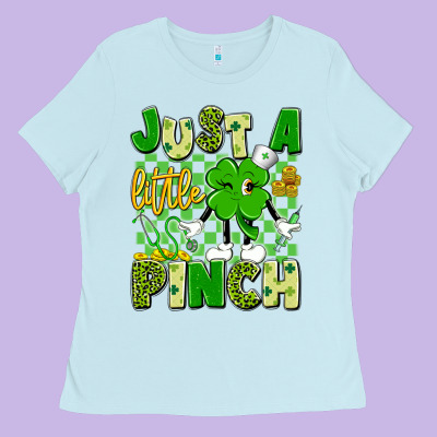 Just A Little Pinch Ladies Tee Designed By Artiststas