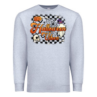 Heather Grey halloween vibes Premium Sweatshirt - Artiststas