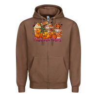 Chestnut Thanks A Latte Autumn Vibes Zipper Hoodie - CowhideDigitalArt