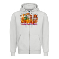 Dove Grey Thanks A Latte Autumn Vibes Zipper Hoodie - CowhideDigitalArt