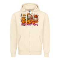 Sandshell Thanks A Latte Autumn Vibes Zipper Hoodie - CowhideDigitalArt
