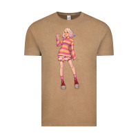 Vintage Coffee colorful girl Vintage Tee - TumblerDesignByShophia