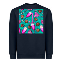 Navy valentines day champagne and strawberry Heavyweight Sweatshirt - BundleAndBundleShop