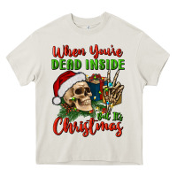 Cream when you’re dead inside but it's christmas Heavy Core Tee - BundleAndBundleShop