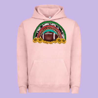 Merry Christmas Sunflower Rainbow Urban Hoodie Designed By Barkaloodesign