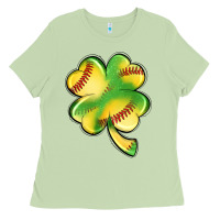 Matcha st. patrick's day clover softball Ladies Tee - Artiststas