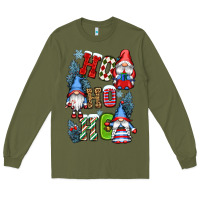 Army Green ho ho ho gnomes Long Sleeve Tee - CowGirlArtShop