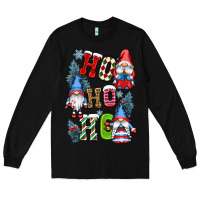 Black ho ho ho gnomes Long Sleeve Tee - CowGirlArtShop
