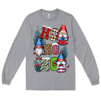 Heather Grey ho ho ho gnomes Long Sleeve Tee - CowGirlArtShop