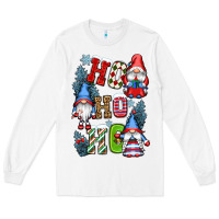 White ho ho ho gnomes Long Sleeve Tee - CowGirlArtShop