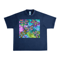 Navy dragonflies Urban Heavy Tee - TumblerDesignByShophia