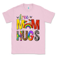 Bubblegum Pink Free Mom Hugs with Butterflies Classic Tee - texasbilliewilder