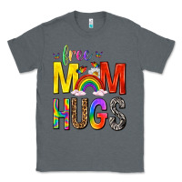 Charcoal Heather Free Mom Hugs with Butterflies Classic Tee - texasbilliewilder