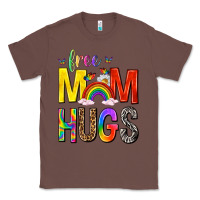 Chestnut Free Mom Hugs with Butterflies Classic Tee - texasbilliewilder