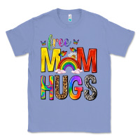 Colony Blue Free Mom Hugs with Butterflies Classic Tee - texasbilliewilder
