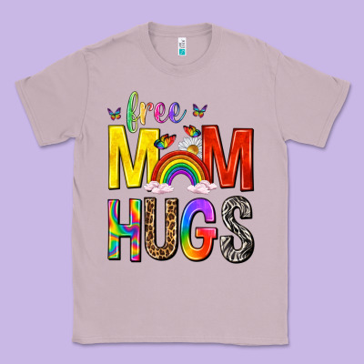 Free Mom Hugs With Butterflies Classic Tee Designed By Texasbilliewilder
