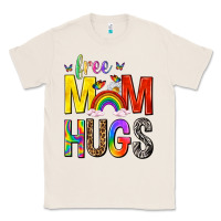 Natural Free Mom Hugs with Butterflies Classic Tee - texasbilliewilder