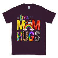Plum Free Mom Hugs with Butterflies Classic Tee - texasbilliewilder
