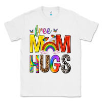 White Free Mom Hugs with Butterflies Classic Tee - texasbilliewilder