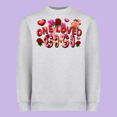 One Loved Gigi Heavyweight Sweatshirt Designed By Fadigitalartstudio