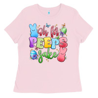 Bubblegum Pink oh for peeps sake Ladies Tee - Artiststas