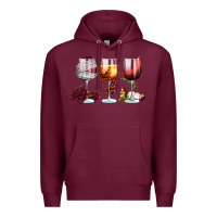 Hallothanksmas Halloween Thanksgiving  Christmas Wine Premium Hoodie | Teevron