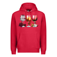 Cardinal hallothanksmas halloween thanksgiving  christmas wine Premium Hoodie - FaDigitalArtStudio