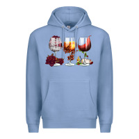 Colony Blue hallothanksmas halloween thanksgiving  christmas wine Premium Hoodie - FaDigitalArtStudio
